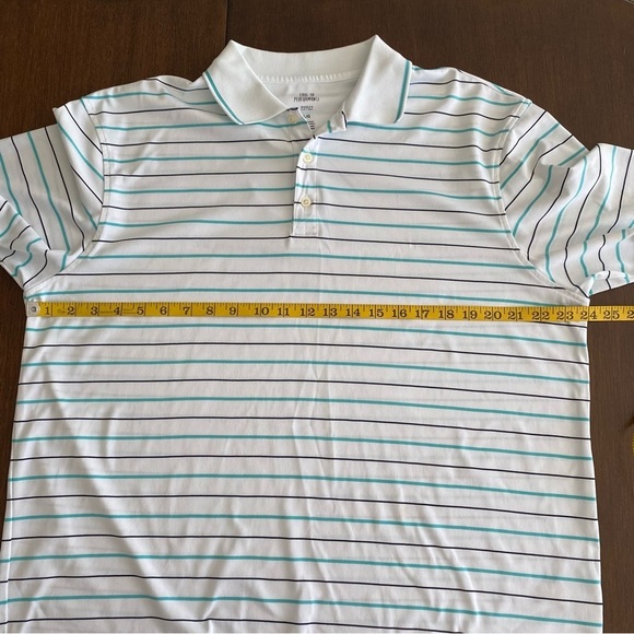Haggar Cool Performance Striped Golf Polos 2 pc Set Size Large - Picture 13 of 15